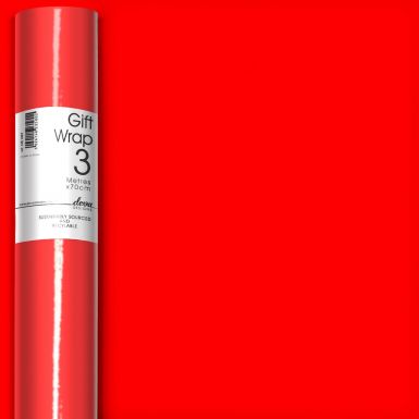 3M x 70CM (Essential) Roll Wrap Scarlet