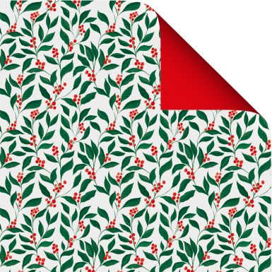 Gift Wrap Red Berry Christmas