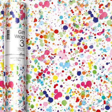 3M x 70CM Roll Wrap Bright Splatters