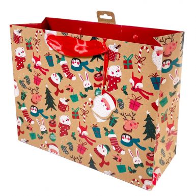 Gift Bag Carrier Craft Santa Time
